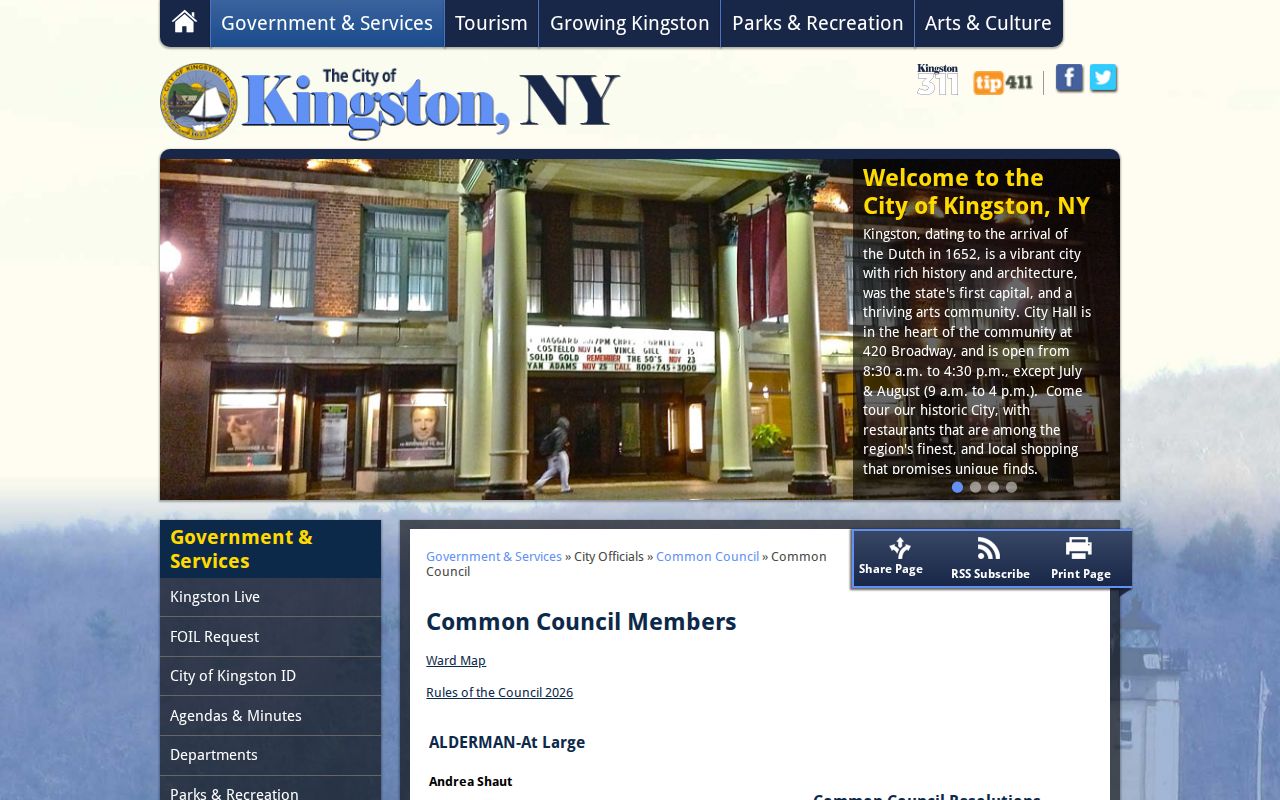 Kingston neighbors civic organizations inventory on the city liaison page